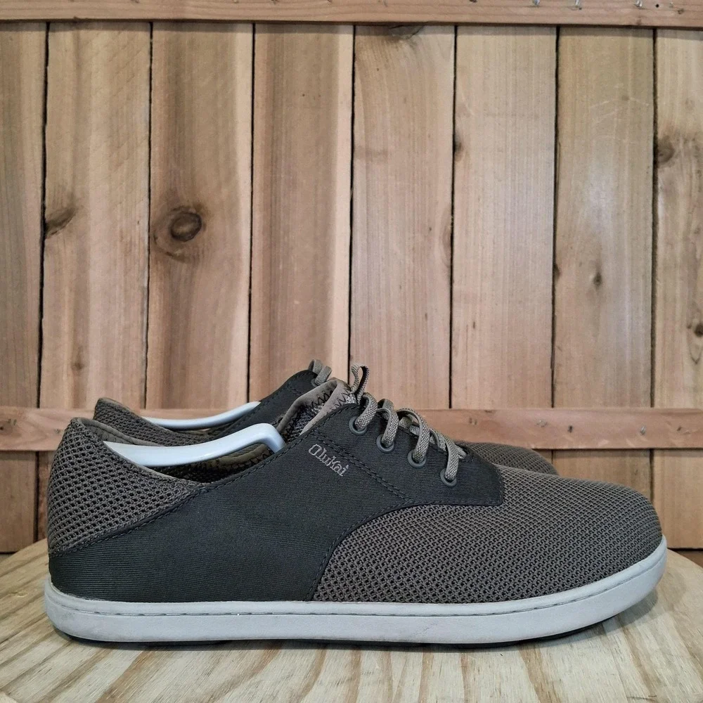 OluKai Nohea Moku Shoes Mens Size 8.5 Brown Mesh Lightweight Sneakers‎ Comfort